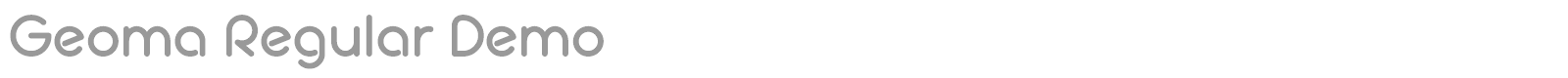 Geoma font preview